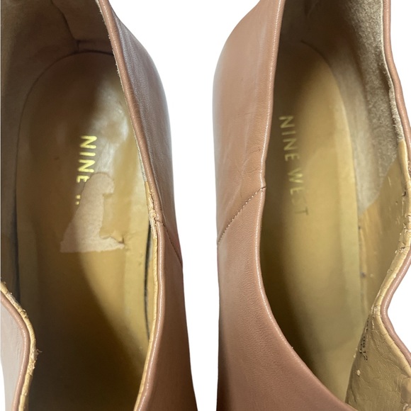 Taupe Nine West leather Haywire Booties Size 8. - Picture 4 of 4